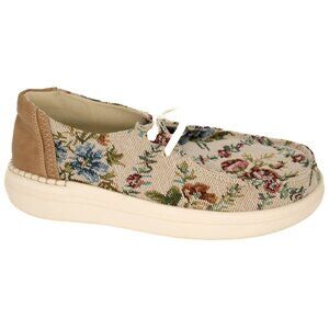 CORKYS Kayak Sand Floral Tapestry Slip On Sneakers 7-11 NWT
